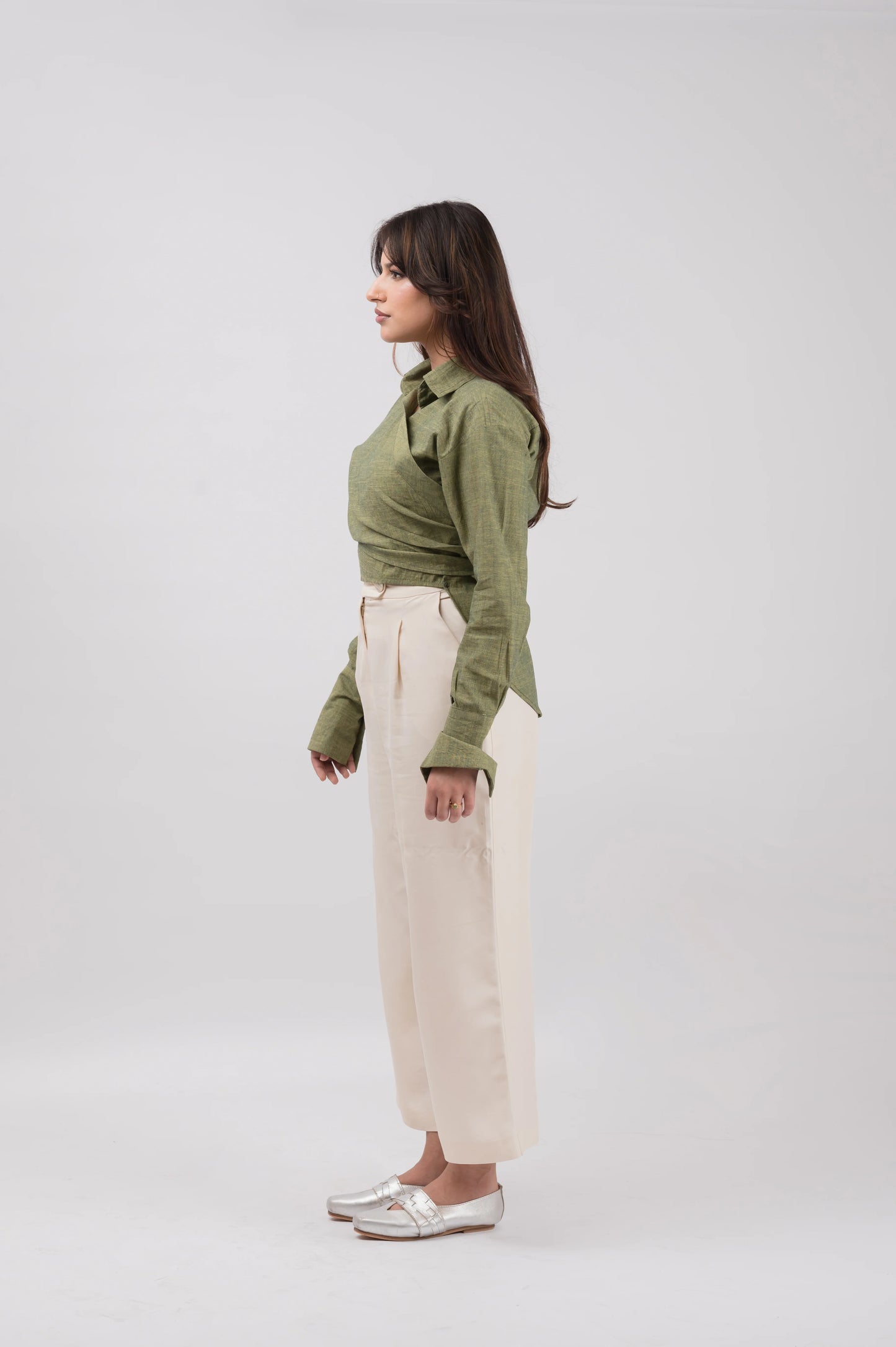 Olive Wrap Shirt