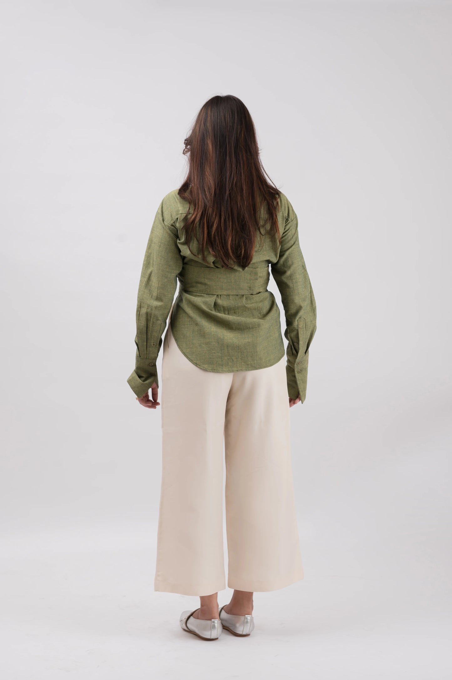 Olive Wrap Shirt