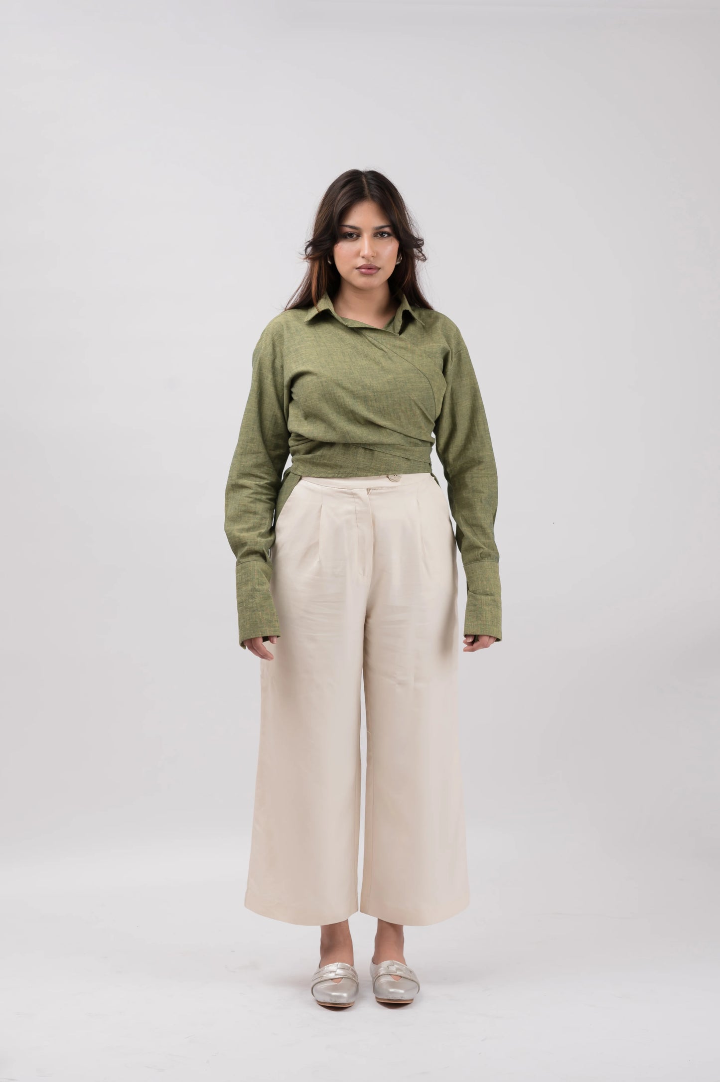 Olive Wrap Shirt