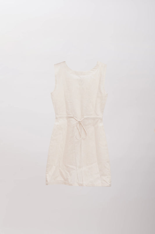 Ivory Button Detail Linen Top price